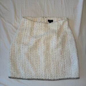 Revolve NBD Lola White Metallic Mini Skirt NEW